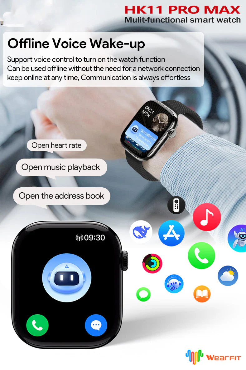 HK11 Pro Max Smart Watch – 2.02" AMOLED Display | Always-On (100% Original)