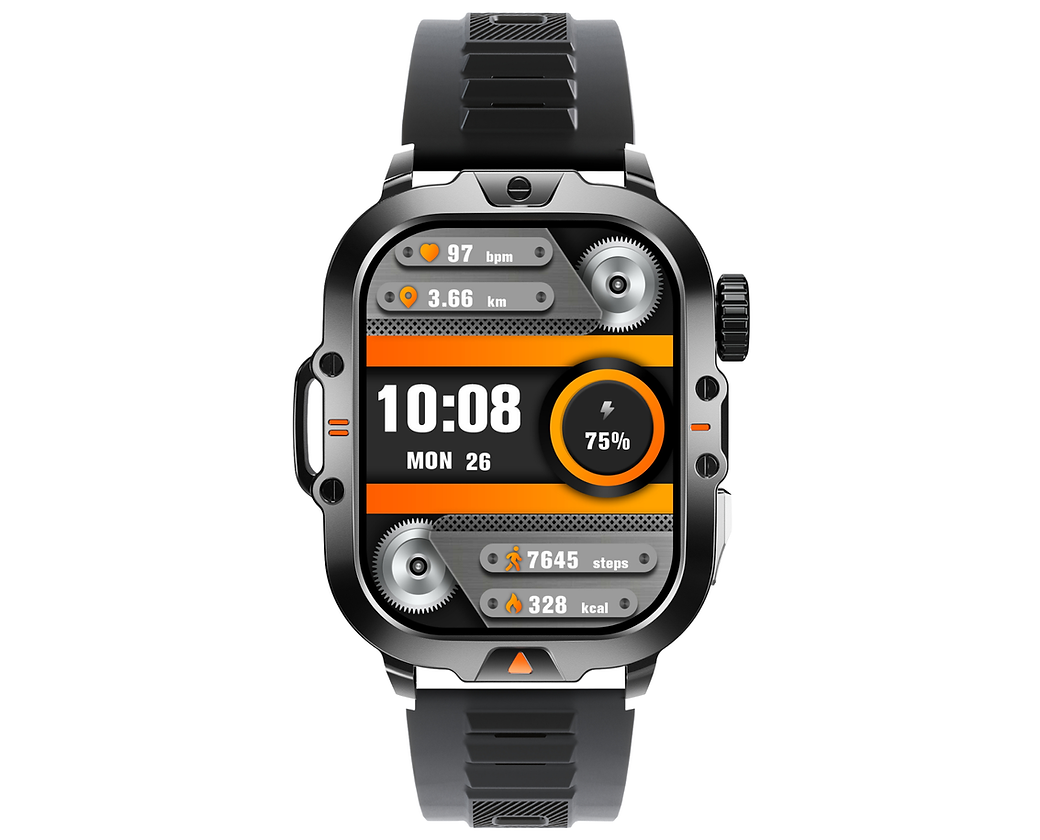 Blaktron Storm Hiking Smartwatch – 2.01” HD Display | Bluetooth Calling | 100+ Sports Modes