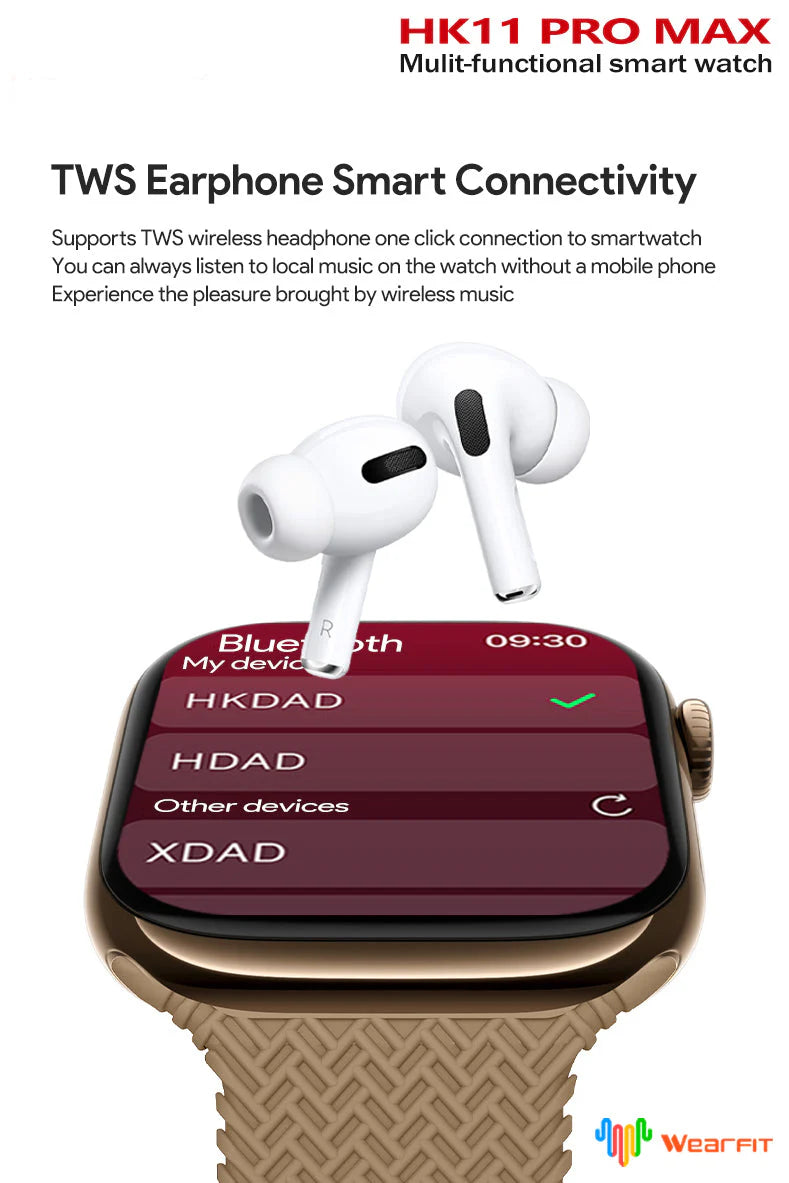 HK11 Pro Max Smart Watch – 2.02" AMOLED Display | Always-On (100% Original)