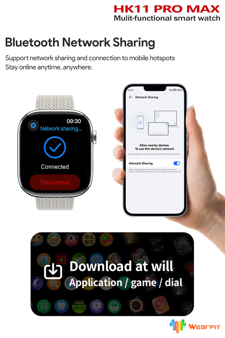 HK11 Pro Max Smart Watch – 2.02" AMOLED Display | Always-On (100% Original)