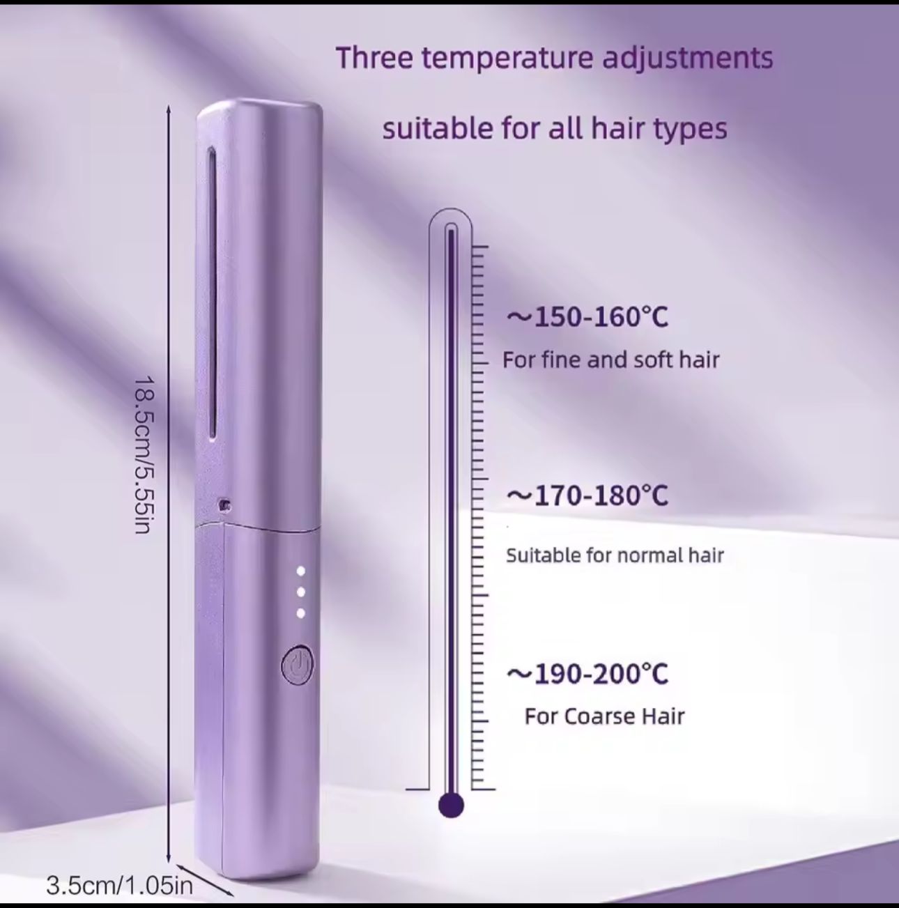Rechargeable Mini Hair Straightener – Portable & Travel-Friendly
